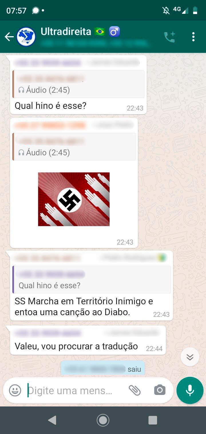 Print grupo de ultradireita e fascista