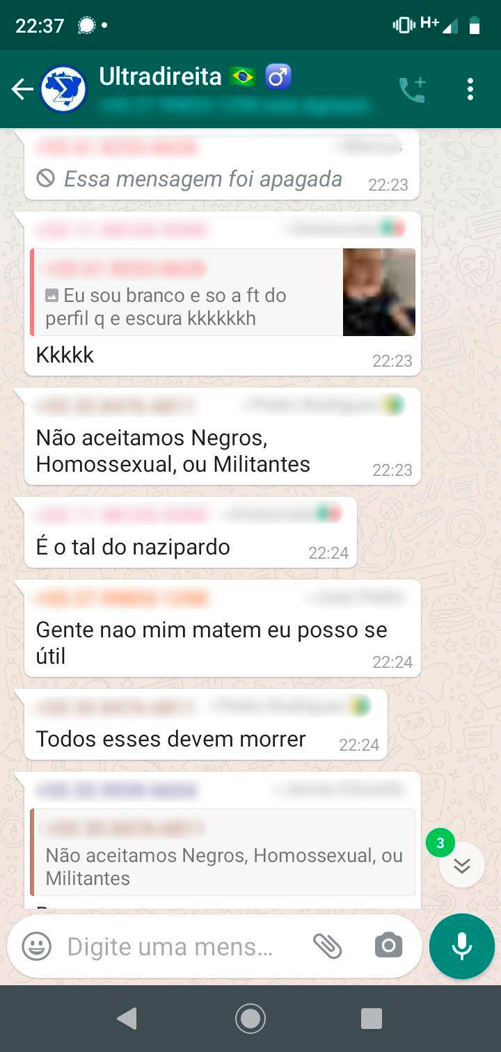 Print grupo de ultradireita e fascista