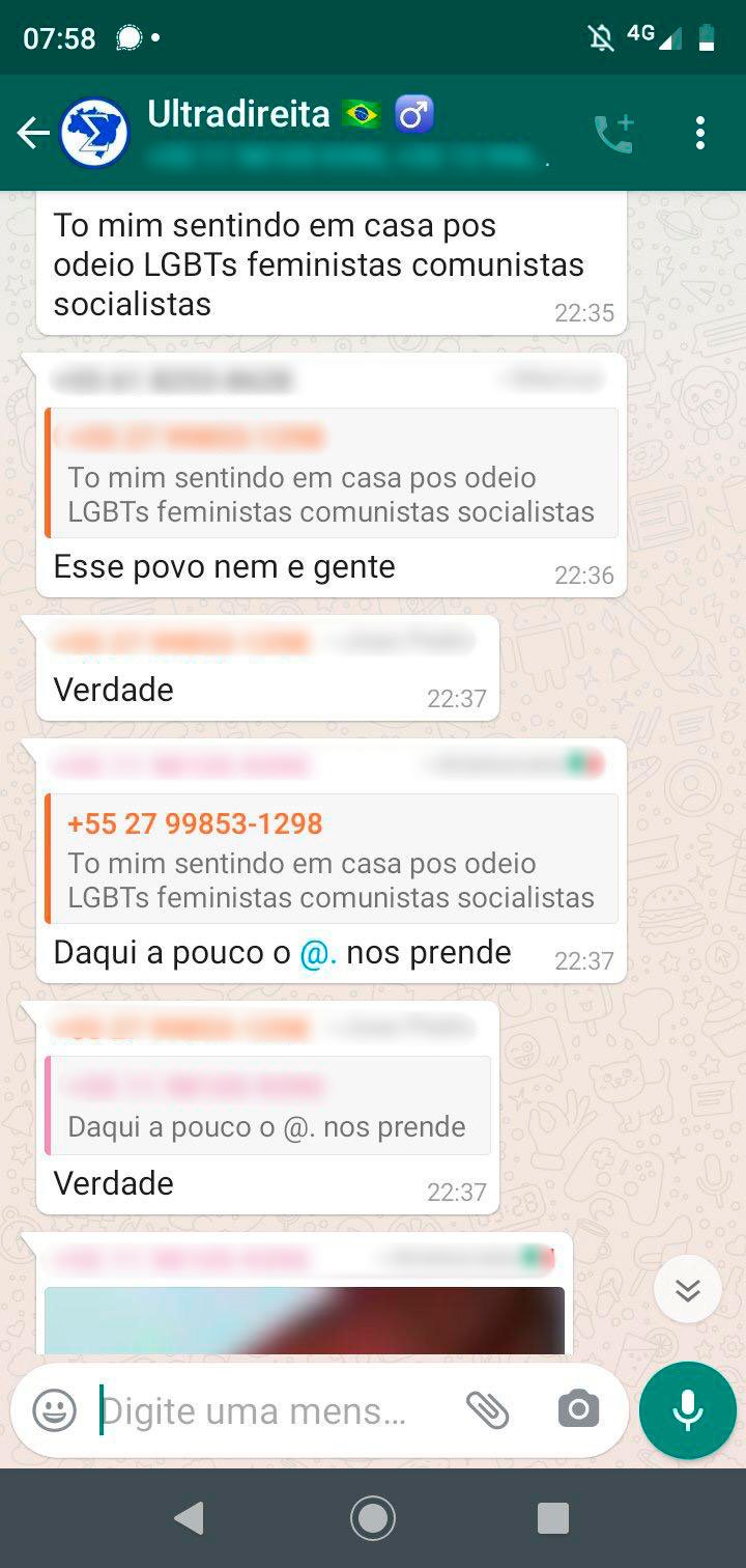 Print grupo de ultradireita e fascista