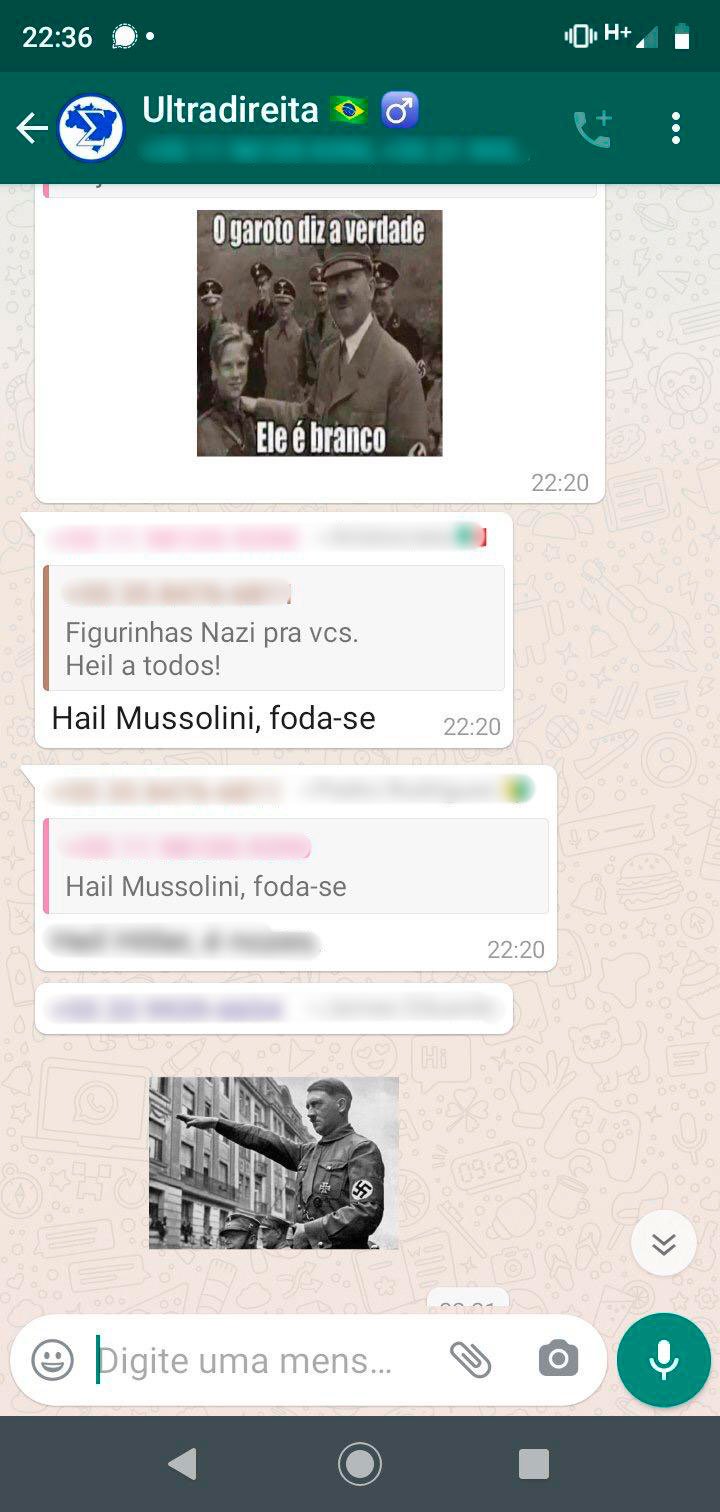 Print grupo de ultradireita e fascista