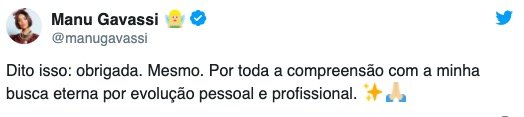 tweet manu gavassi