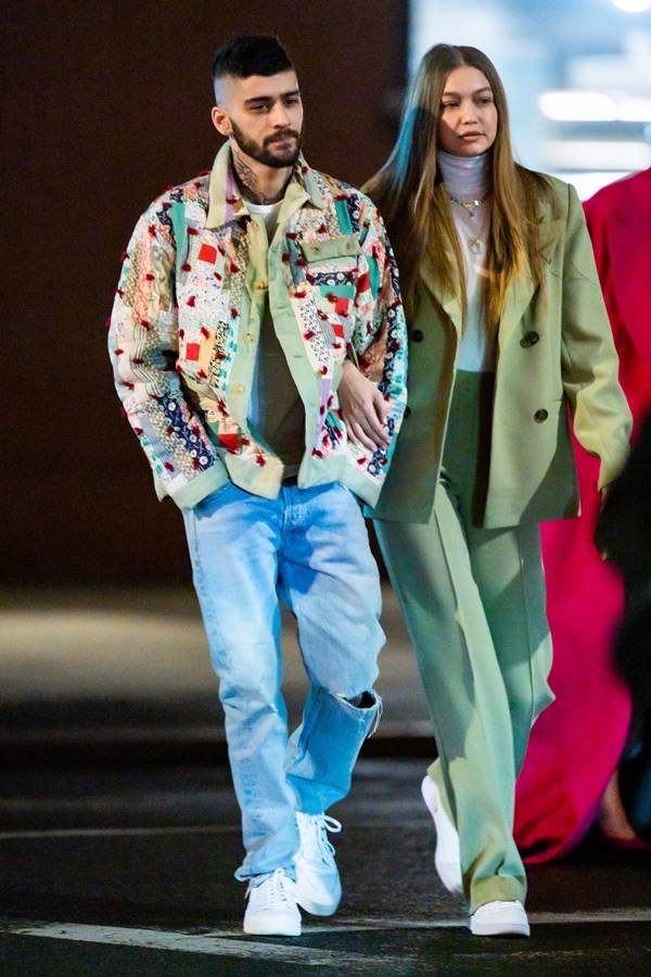 Gigi Hadid e Zayn Malik na rua em Nova York