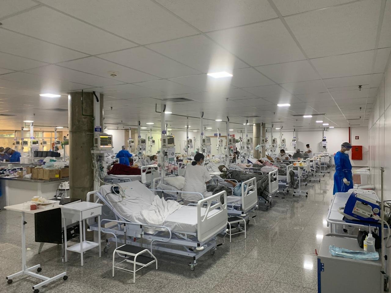 Hospital de Campanha montado no Mané Garrincha