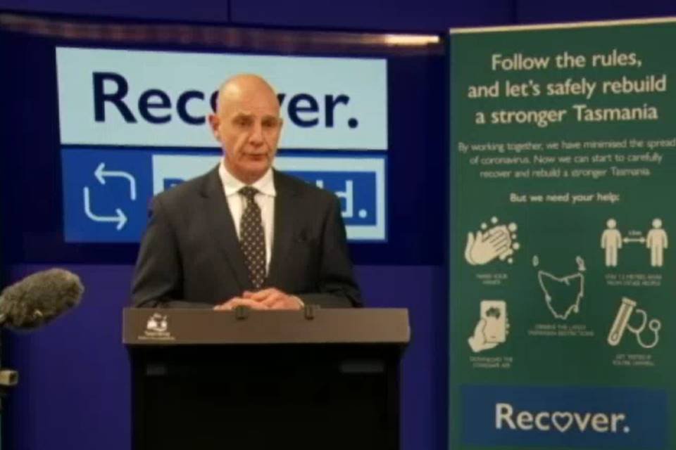 O premiê australiano Peter Gutwein