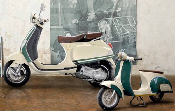 Scooter Vespa em parceria com a marca homônima do tenista Fred Perry