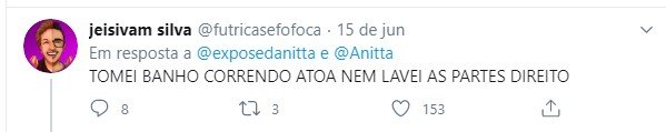 Tweet sobre exposed Anitta