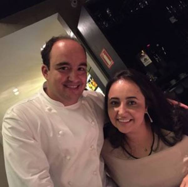 Carolina Petrarca e o chef Marcelo Petrarca
