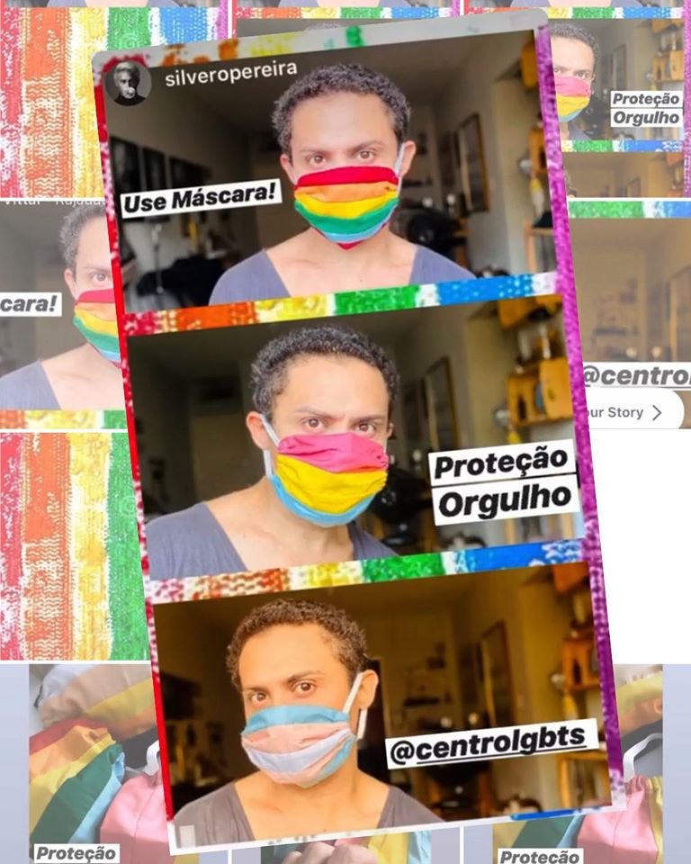 Máscaras vendidas pelo Centros LGBTs de Brasília