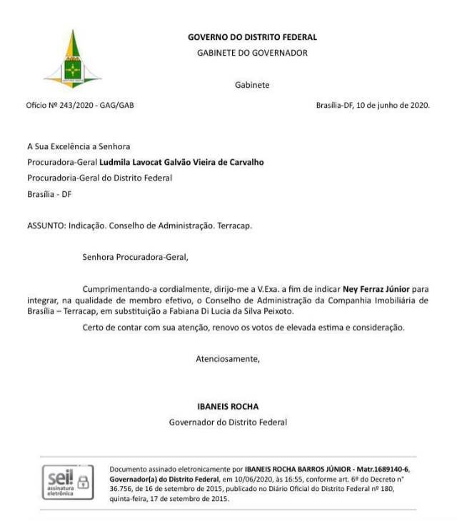 NOTA DE REPÚDIO - NEY FERRAZ SECRETÁRIO DA SEPLAG - SINDATE - DF