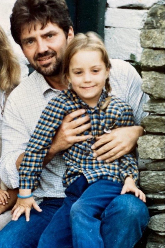 Kate Middleton com o pai