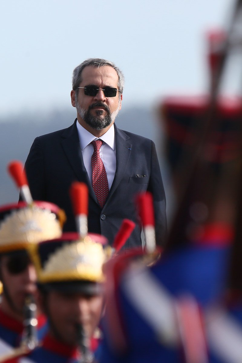 Abraham Weintraub -hasteamento da bandeira nacional no palacio do alvorada