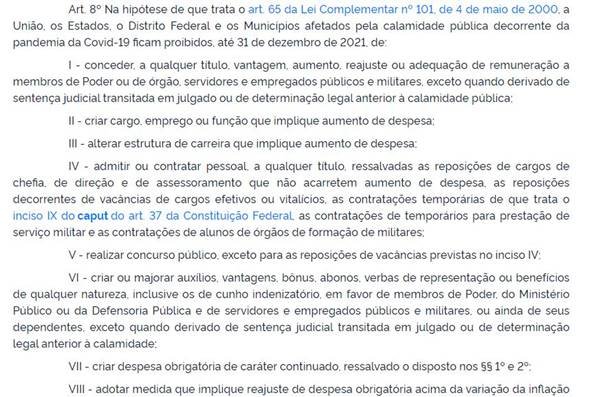 Lei de socorro aos estados e municípios congela salários de servidores
