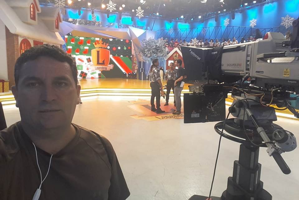 Caravanista Cristiano nos bastidores do Legendários da Record TV