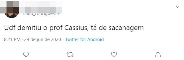 Reprodução de tweet