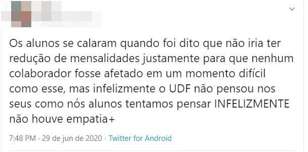 Reprodução de tweet