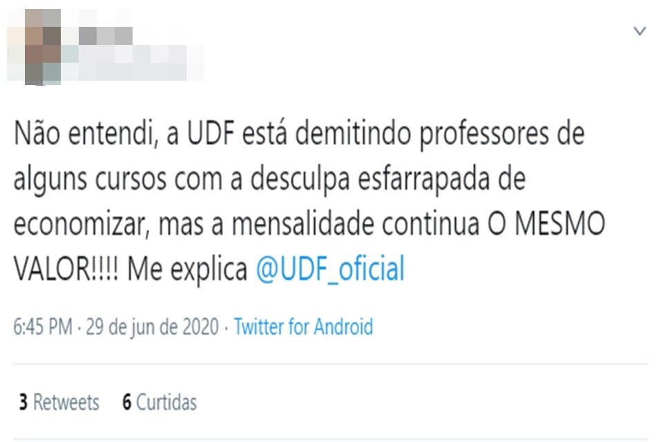 Reprodução de tweet
