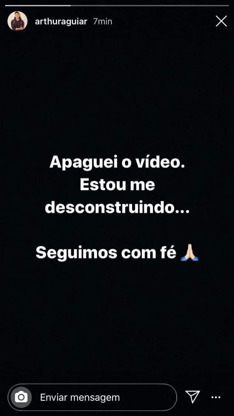 Mensagem de Artgur Aguiar