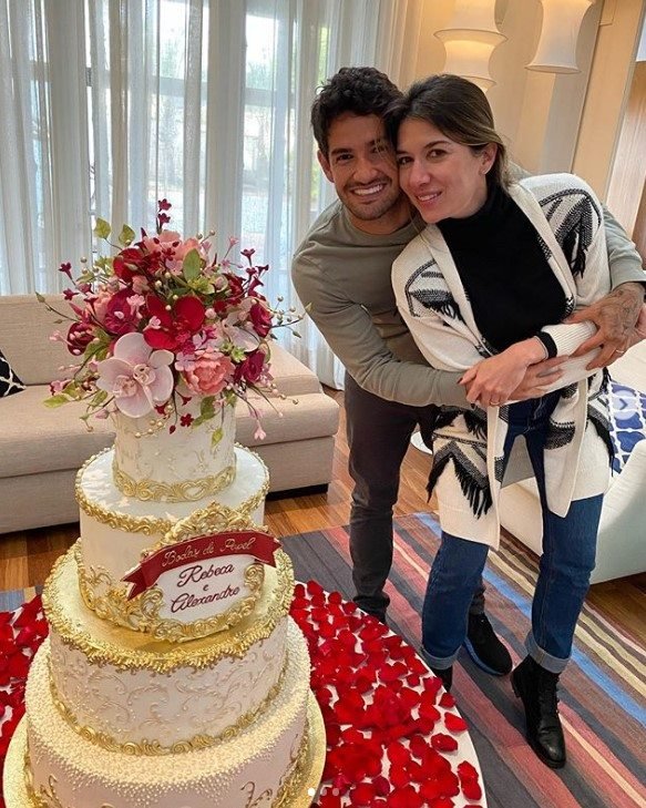 Alexandre Pato e Rebeca Abravanel