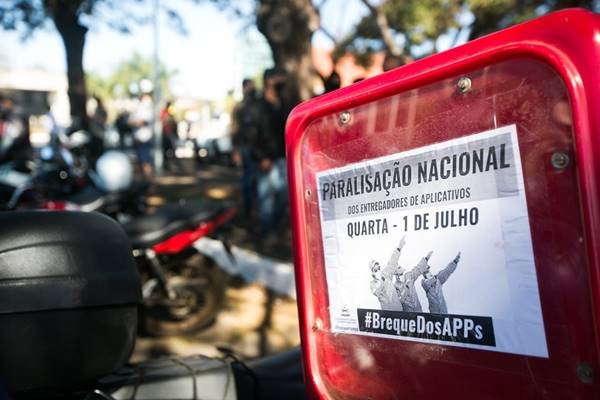 Manifestação de entregadores de aplicativos do DF