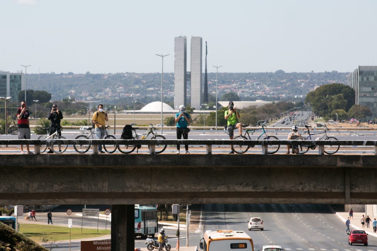 Manifestação de entregadores de aplicativos do DF