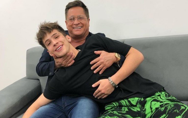 Leonardo e o filho João Guilherme