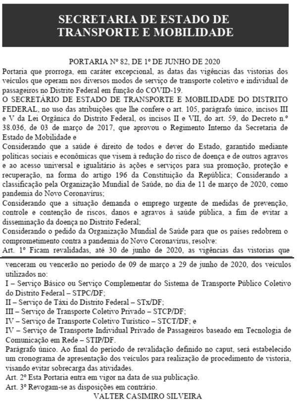 Extrato DODF 03/06/2020
