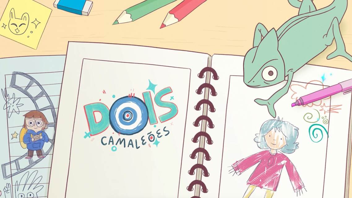 Cena de Dois camaleões