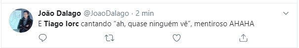 Tweet sobre nude de Tiago Iorc