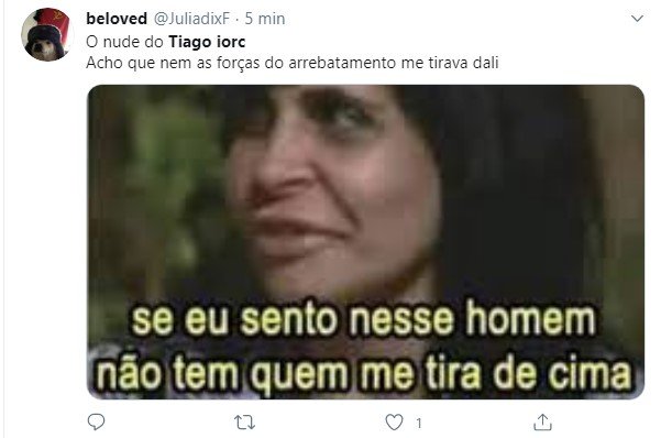 Tweet sobre nude de Tiago Iorc