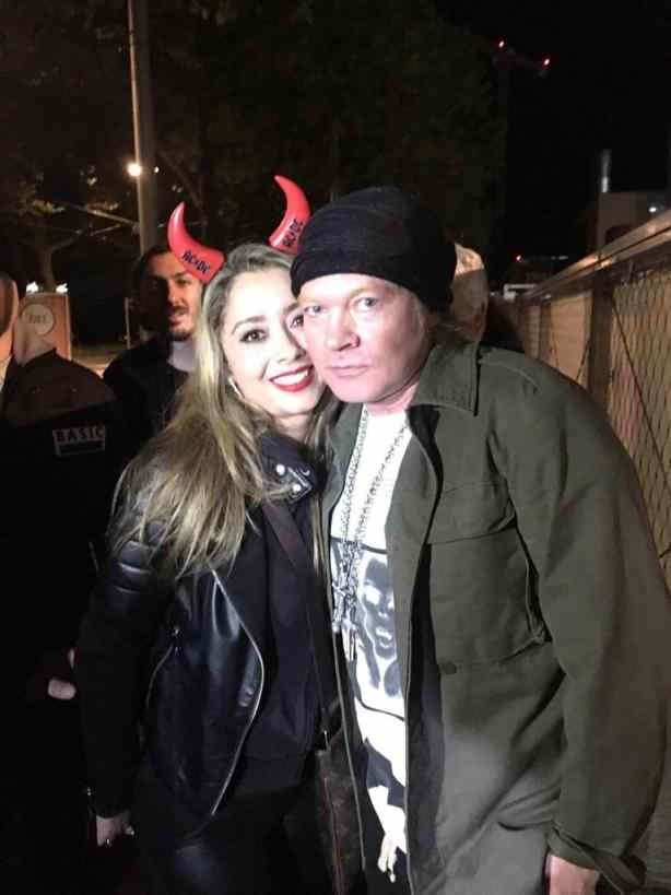 Janaína com Axl Rose