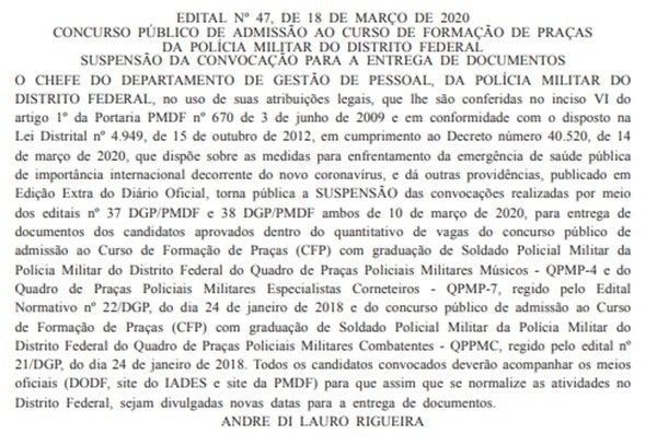 Extrato DODF 18/03/2020