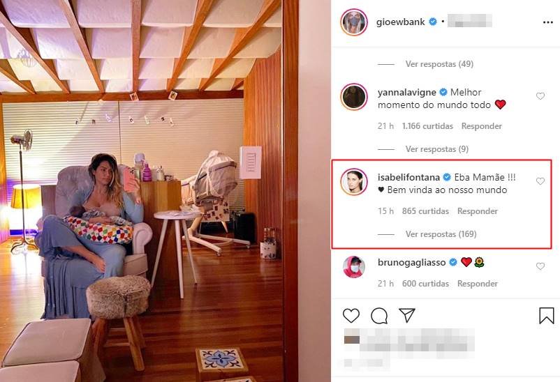 Comentário de Isabeli Fontana