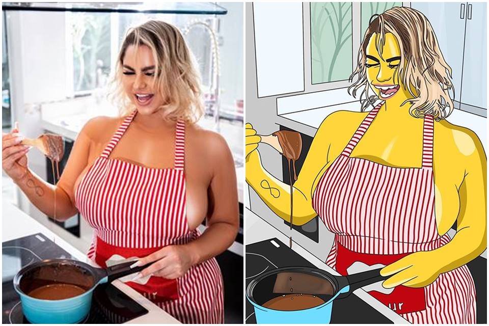 Playmate Lu Duarte em Os Simpsons