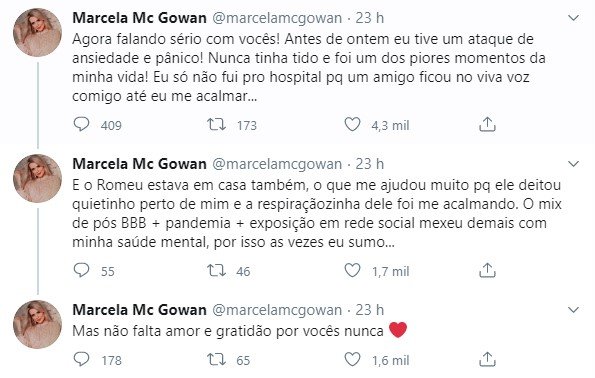 Marcela McGowan no Twitter