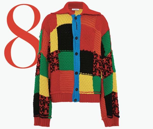 cardigã multicolorido de retalhos JW Anderson