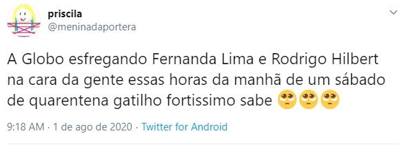 Rodrigo Hilbert e Fernanda Lima viraram assunto no Twitter