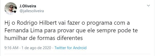Rodrigo Hilbert e Fernanda Lima viraram assunto no Twitter