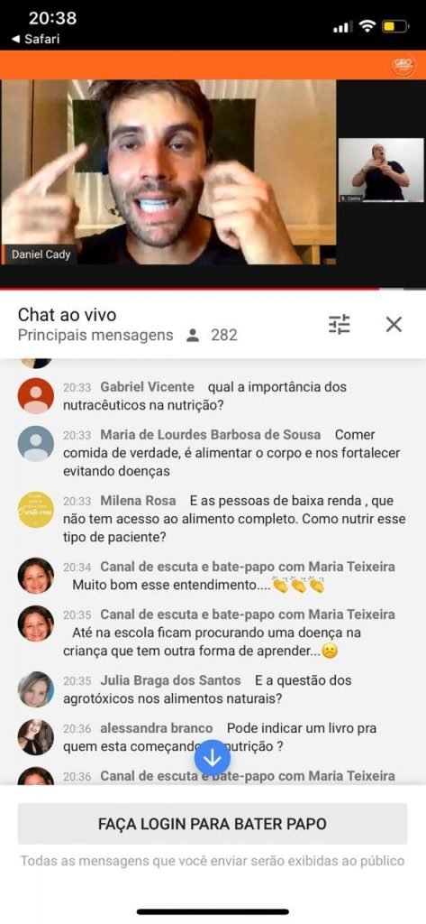 Daniel Cady faz live sem aliança