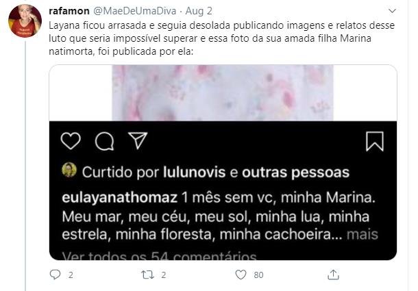 thread entre rafa mon e layana thomaz