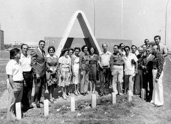 Foto do início de Taguatinga, com o pioneiro Fernando Corassa