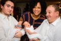 Érick Jacquin com os filhos e esposa