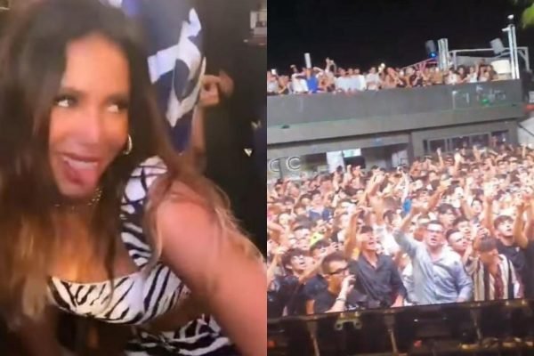 Anitta rebola muito o bumbum com as amigas em show lotado na Itália