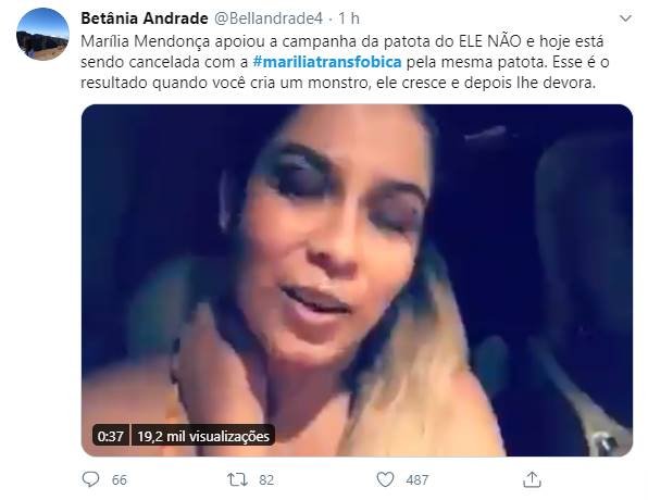 Marília Mendonça é acusada de transfobia