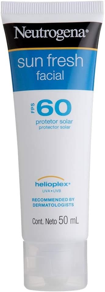 Protetor solar Sun Fresh facial FPS60, Neutrogena, 50g
