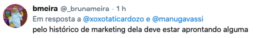 tweet sobre manu gavassi