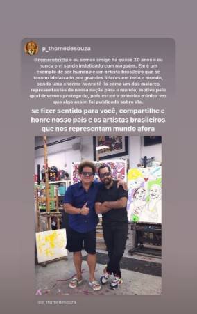 Amigo defende Romero Britto após polêmica