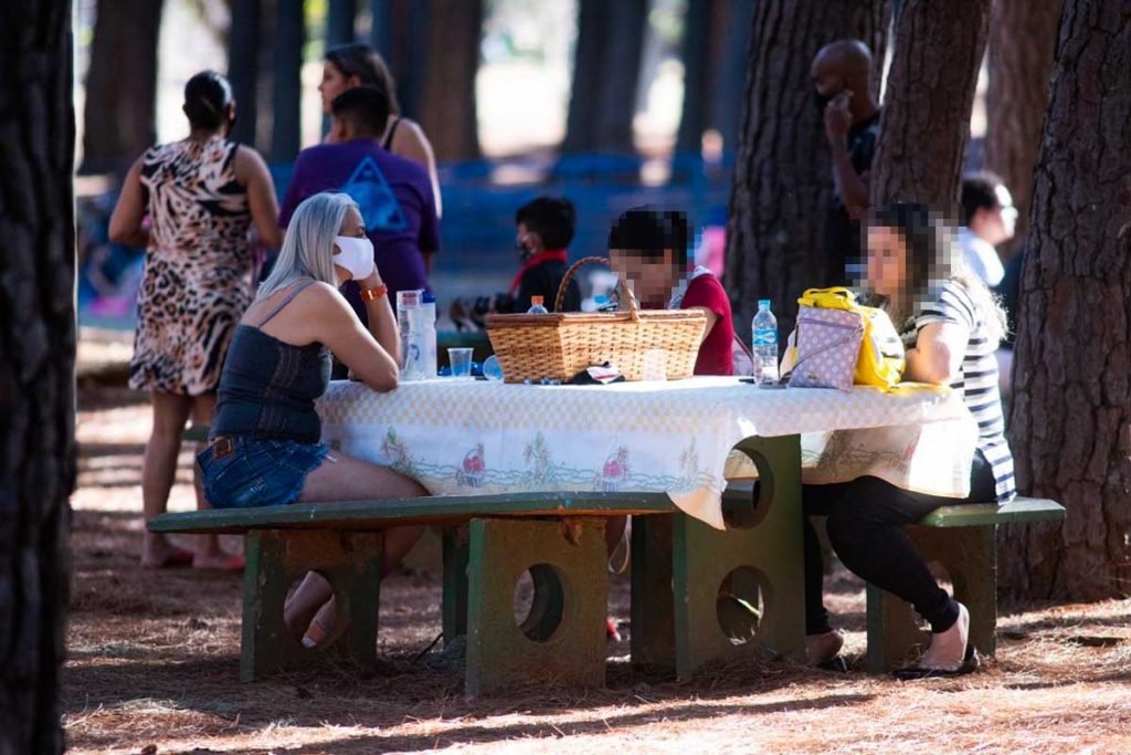 Parque da cidade no sábado (15/8) em meio a pandemia