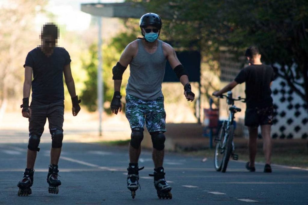Parque da cidade no sábado (15/8) em meio a pandemia