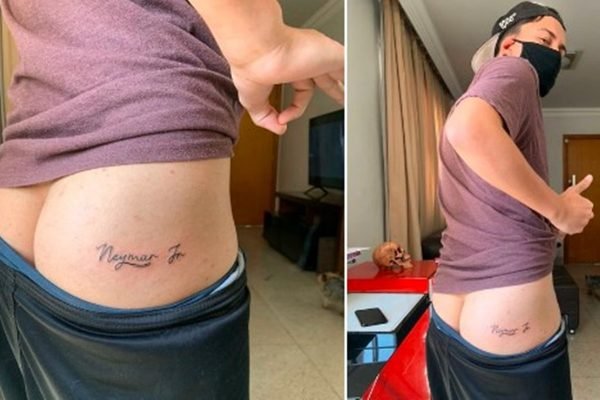 Tatuagem de Neymar na bunda