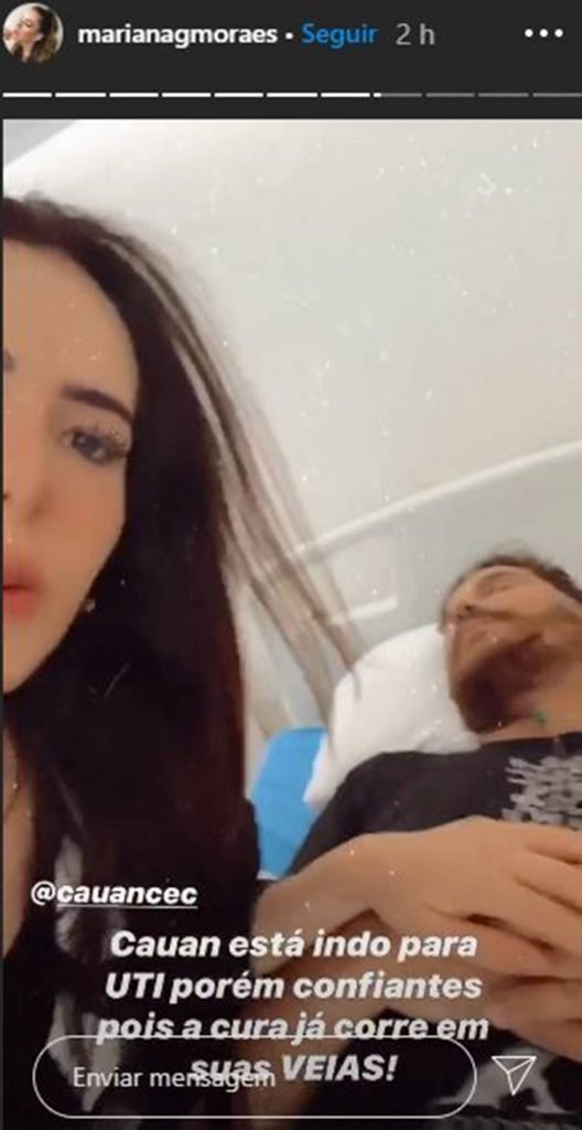 Cantor Cauan vai para a UTI